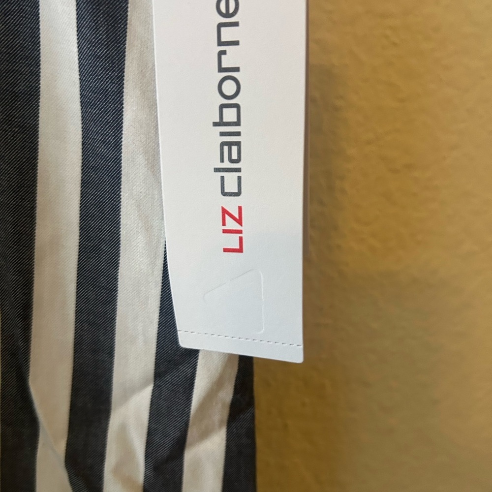 Liz‎ Claiborne big navy striped dress - Picture 2 of 4